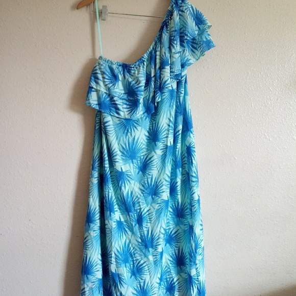 NWT Vineyard Vines Electric Palms One Shoulder - Picture 4 of 5